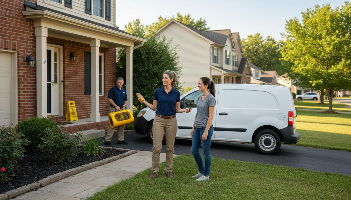 Residential water damage restoration in Mount Pleasant, WI